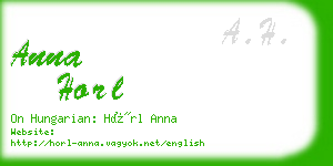 anna horl business card